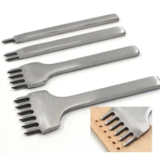 Leather Hole Punch Tool 3/4/5/6mm Spacing Lacing Stitching Prong DIY SewingCraft