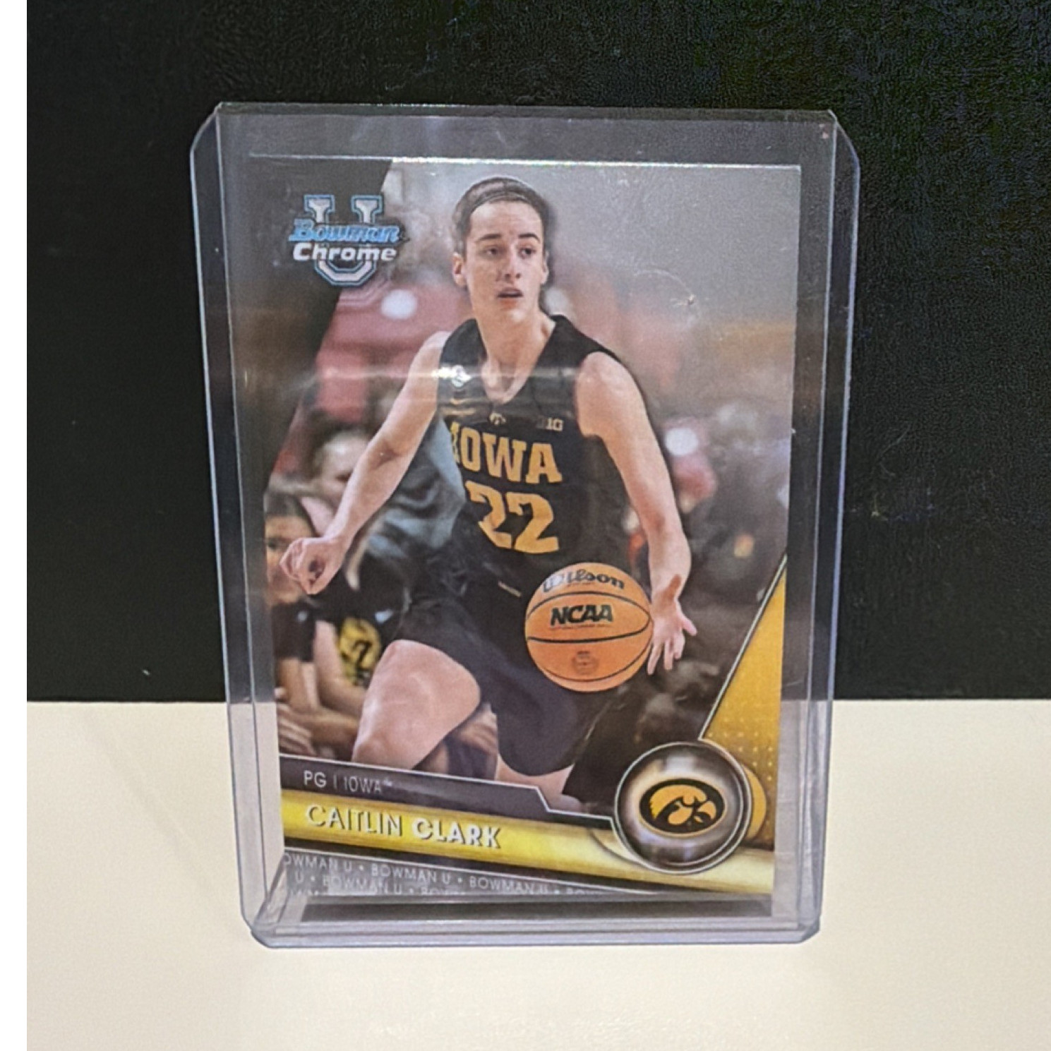 2023-24 Topps Bowman Chrome Caitlin Clark Iowa Hawkeyes #34 Basketball Card