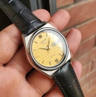 Seiko 1988 Golden Linen Textured Sunburst Dial Retro Ultra Rare Vintage JDM Auto