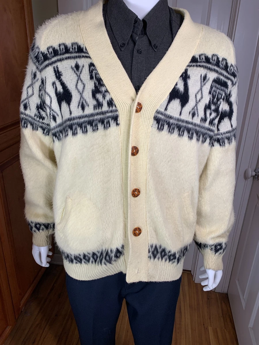 Vintage Alpaca Cardigan In Men's Sweaters for sale | eBay