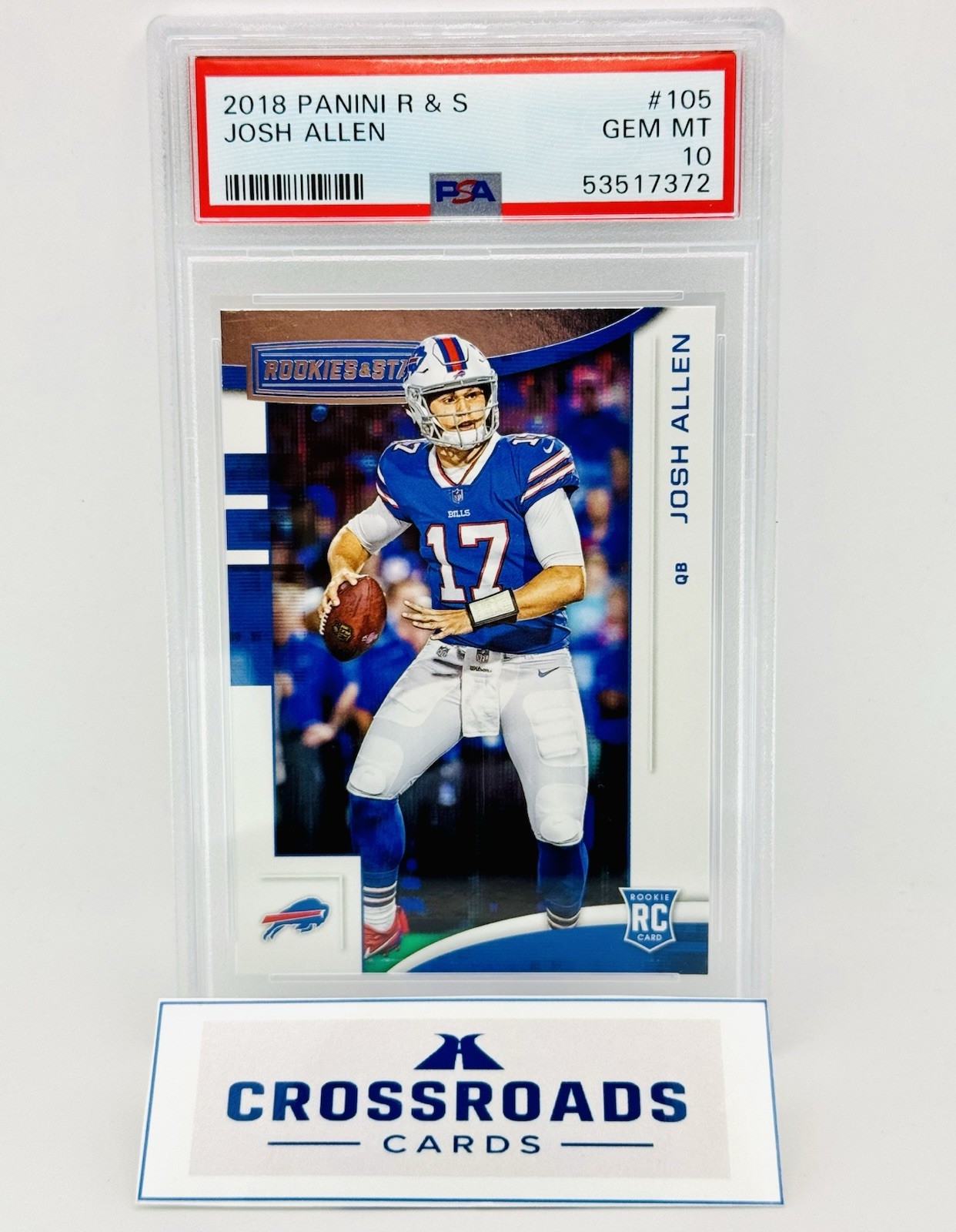 2018 Panini Rookies & Stars (RC) Josh Allen #105 PSA 10 Gem Mint  Buffalo Bills