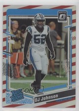 2023 Donruss Optic Rated Rookie Red White Stripe Freedom Prizm DJ Johnson nr2