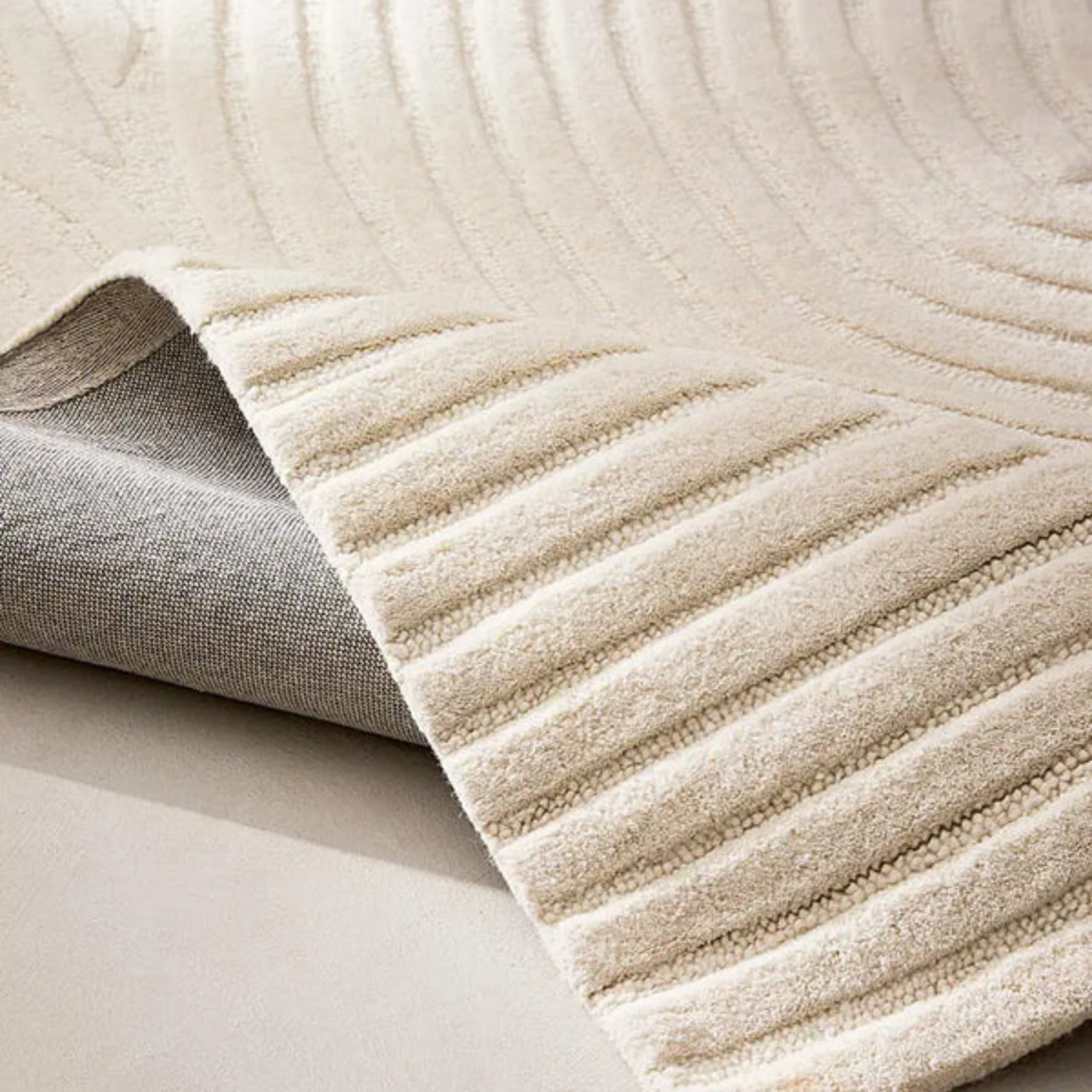 Handmade New Zealand Wool Area Rug Cream Tufted Modern Luxury Carpet 8X10,9X12