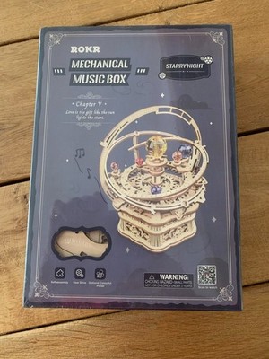 Mechanical Music Box AMK51 mechanische Spieluhr Starry Night ROKR Puzzle Holz