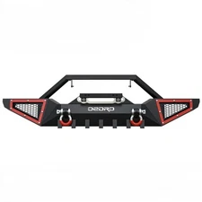 Front Bumper for 18- 25 Jeep Wrangler JL Unlimited with Winch Plate & D-Ring