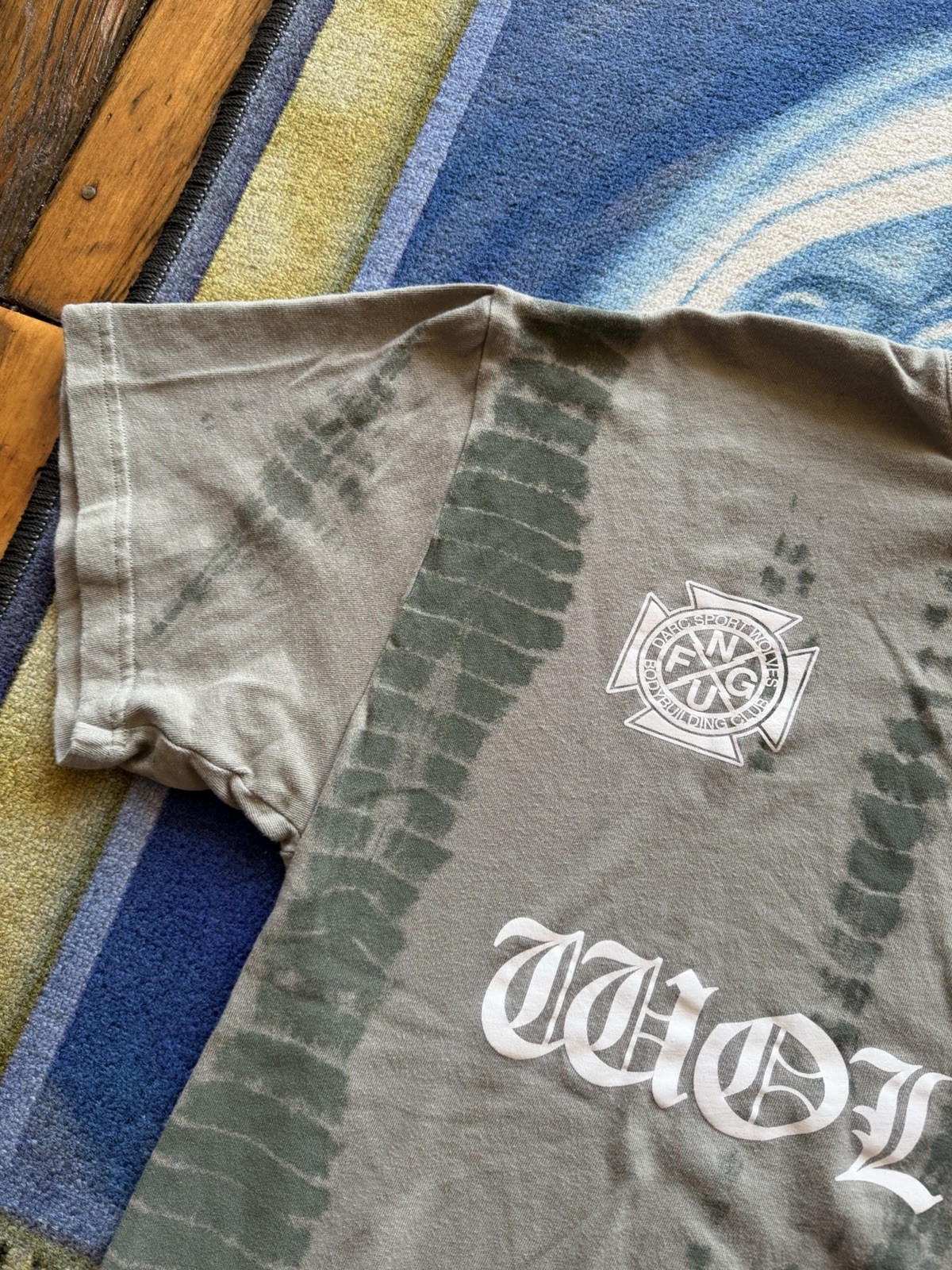 Darc Sports Wolves NFGU Wish You Were Here Collection Green Tie Dye Men’s Large image 3