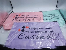 3 Pack Cosmetics Travel Case  Bag 7"X 10"Casino Th Med 3 Different Colors