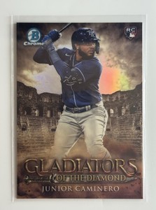 2024 Bowman JUNIOR CAMINERO Chrome Gladiators of the Diamond RC SP Rays