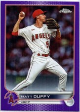 2022 Topps Chrome Update #USC73 Matt Duffy Purple Refractor Los Angeles Angels