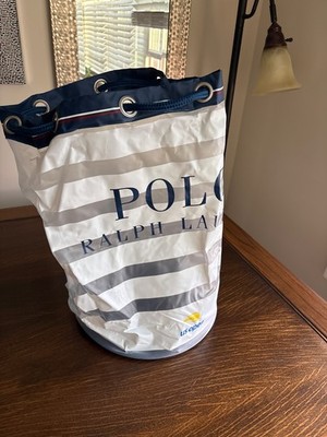 Polo Ralph Lauren/ US Open Backpack /Clear Cinch Drawstring PVC Striped Logo