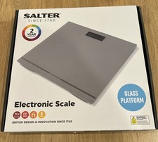 Image of Salter Glass Electronic Scale Toughened Glass Platform Brand New Bathroom Scale
