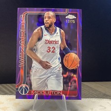 2025-2026 Topps Chrome Khris Middleton Purple Wave /75 Wizards