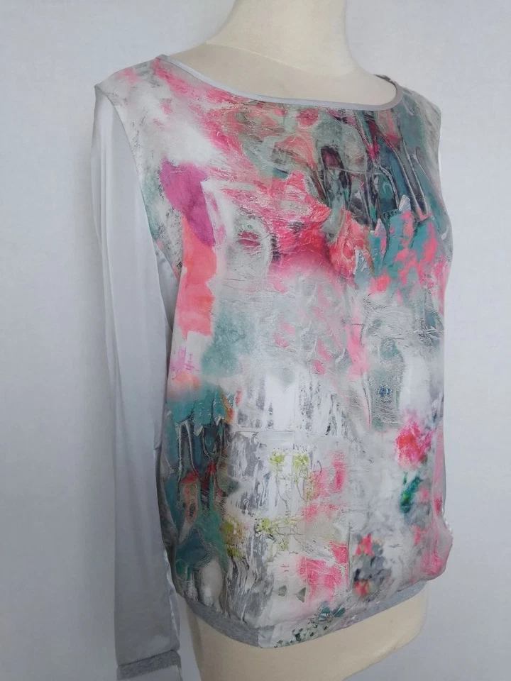 Damen Shirt Tunika Oberteil bunt Seide von MARC CAIN in Gr.36 N2 - Bild 1 von 4
