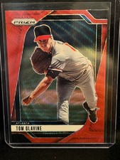 Tom Glavine 2025 Panini Prizm Ruby Red Wave Prizm #137 - Atlanta Braves