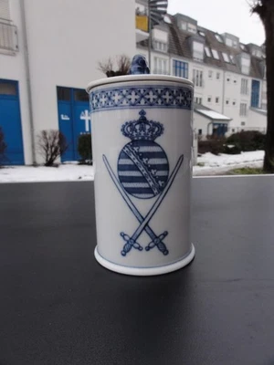 MEISSEN KRUG SACHSEN WAPPEN 1 Wahl Höhe 16,5 cm um 1930 - Bild 1 von 4