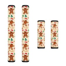 Gingerbread Man Refrigerator Door Handle Covers Washable Cute Gingerbread Man