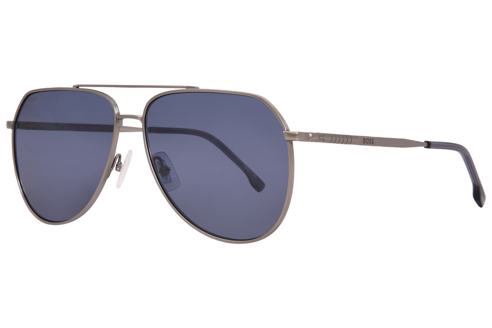 Солнцезащитные очки Hugo Boss 1447S R81A9 Мужские матовые рутениевыесиние с антибликовым покрытием 61 мм 17890₽