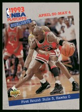 1993-94 Upper Deck #180 First Round Bulls 3, Hawks NBA Basketball