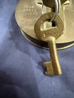 Squire Old English Solid Brass Lock #1 W/ 2 Keys Jas. Morgan & Sons 4 Levers — photo 3