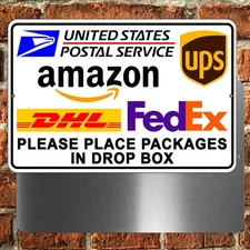 Please Deliver Packages To Drop Box Sign Or Decal 6 SIZES delivery  I251