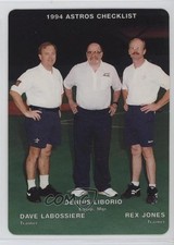 1994 Houston Astros Stadium Giveaway Dave LaBossiere Dennis Liborio #28 0q3