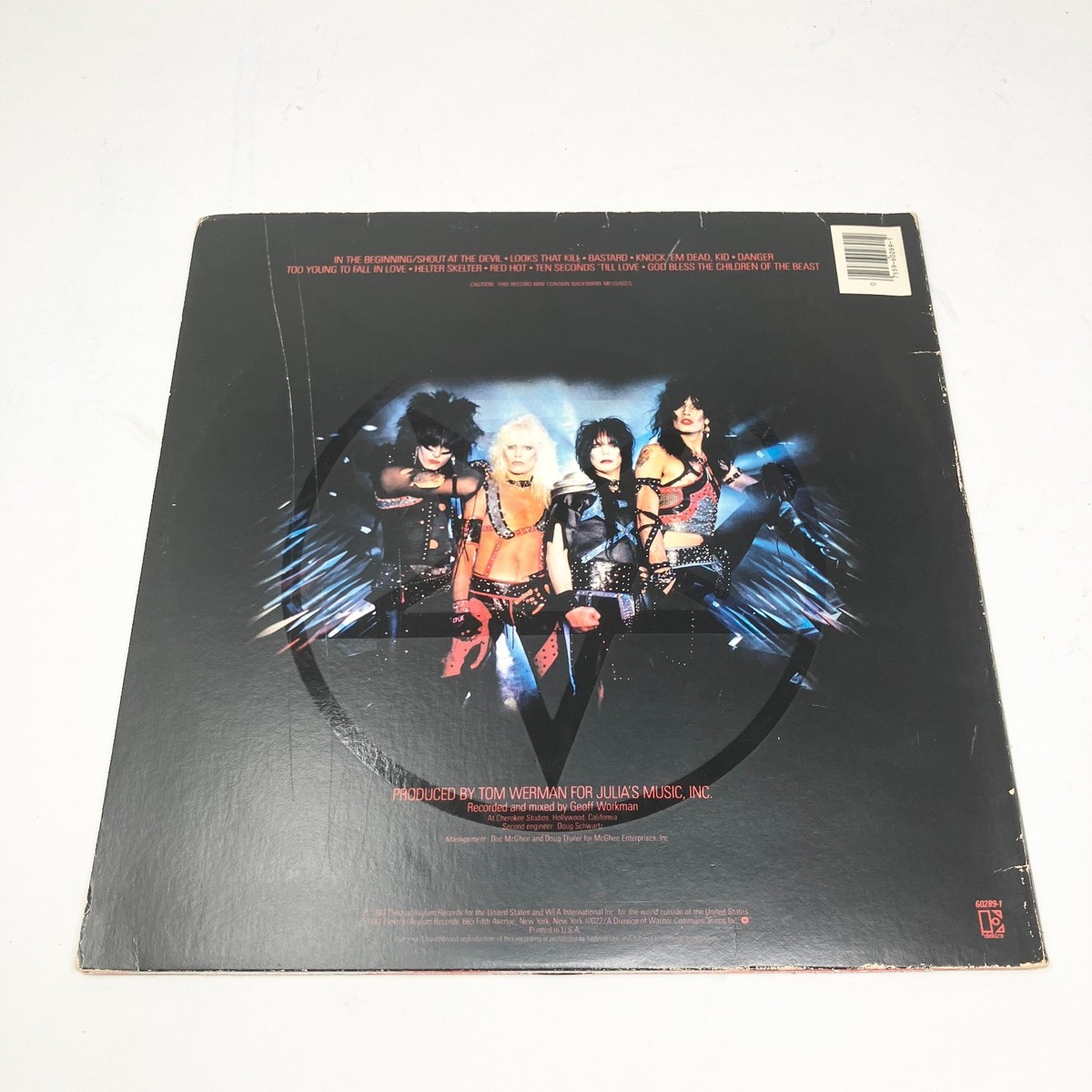 MÖTLEY CRÜE SHOUT AT THE DEVIL 日本版レコード Motley Crue Shout At The Devil 1983 Vinyl LP Japan First