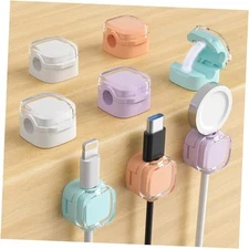 Magnetic Cable Clips, Adjustable Cord Holder 8-Pack Crystal Multicolor