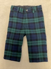 Janie And Jack Baby Pants 6-12 Blue Green Plaid