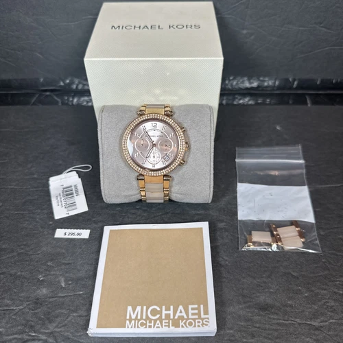 Orologio Donna Michael Kors Donna Parker Cronografo Oro Rosa Acciaio MK5896