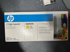 Genuine HP 124A Q6002A Yellow Toner Cartridge Color LaserJet 1600 2600 2605 OEM