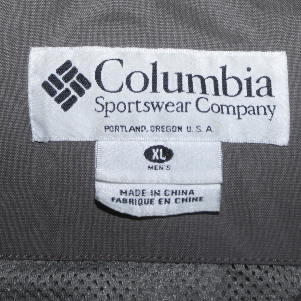 COLUMBIA Men's Hooded Full Zip Windbreaker Grey XLarge image 4