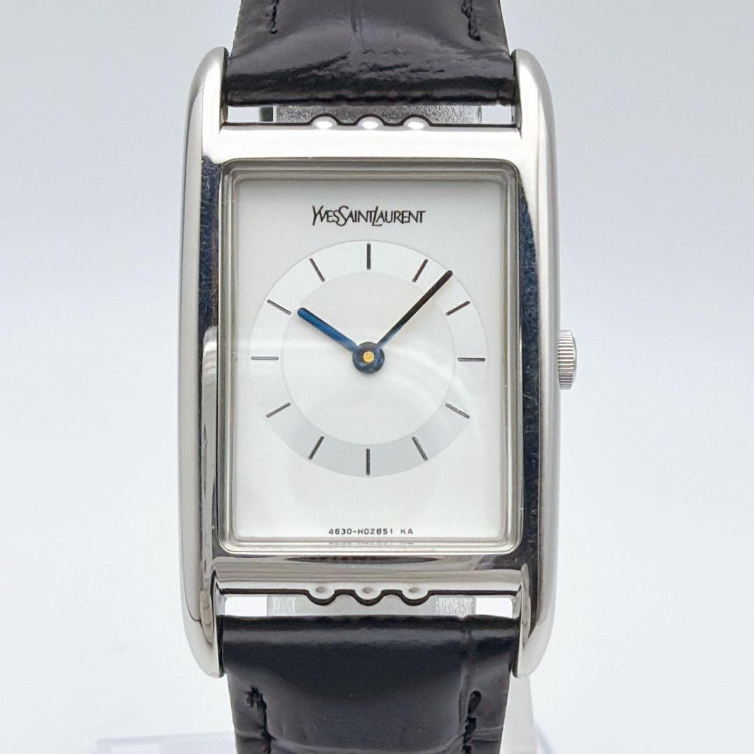 Yves Saint Laurent Blue Rectangular Square Watch … - image 2