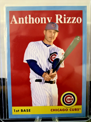 #ad 2019 Topps Archives Anthony Rizzo Cubs Blue 15 25 $19.99