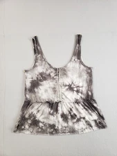 American Eagle Outfitters Women Blouse Top S Gray Tie Dye Sleeveless Casual Tank