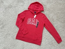 NWT Gap Women's Sweatshirt Hoodie Logo Long Sleeve Red Size S