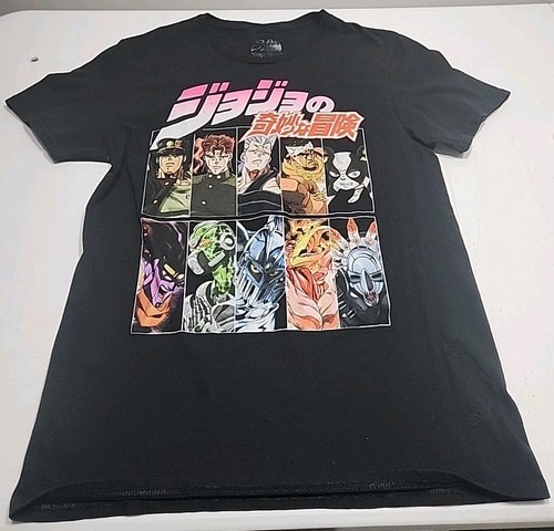 JoJo’s Bizarre Adventure Anime Tee M Black Stardust Crusaders Stand Shirt