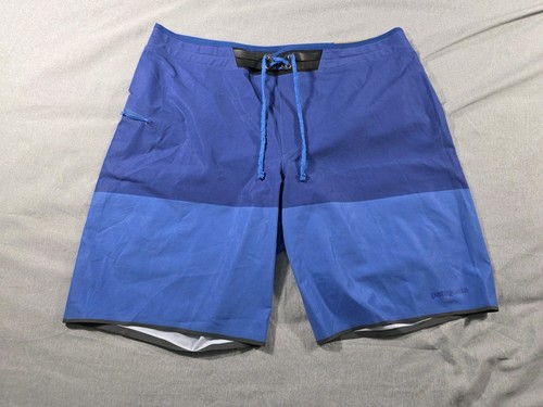 *READ* Patagonia Mens 35 Blue Hydrolock Board Shorts Swim Trunks