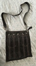 Borsa a tracolla Dolce & Gabbana cerniera denim borsa messenger fodera stampa leopardata