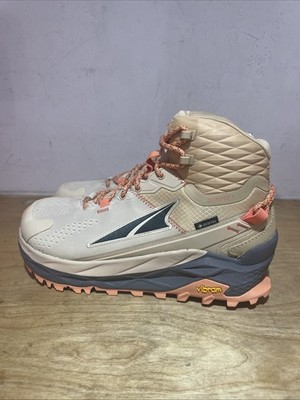 Size 9.5 B- Altra Women s Olympus 5 Hike Mid GTX WP Hiking Boots Sand