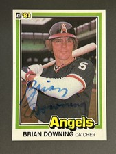 Brian Downing Autograph Signed 1981 Donruss California Angels