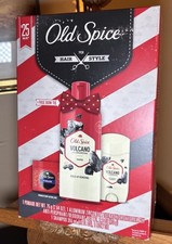 Old Spice Hair Style Volcano Gift Set with Bow Tie. Shampoo, Deodorant  Pomade
