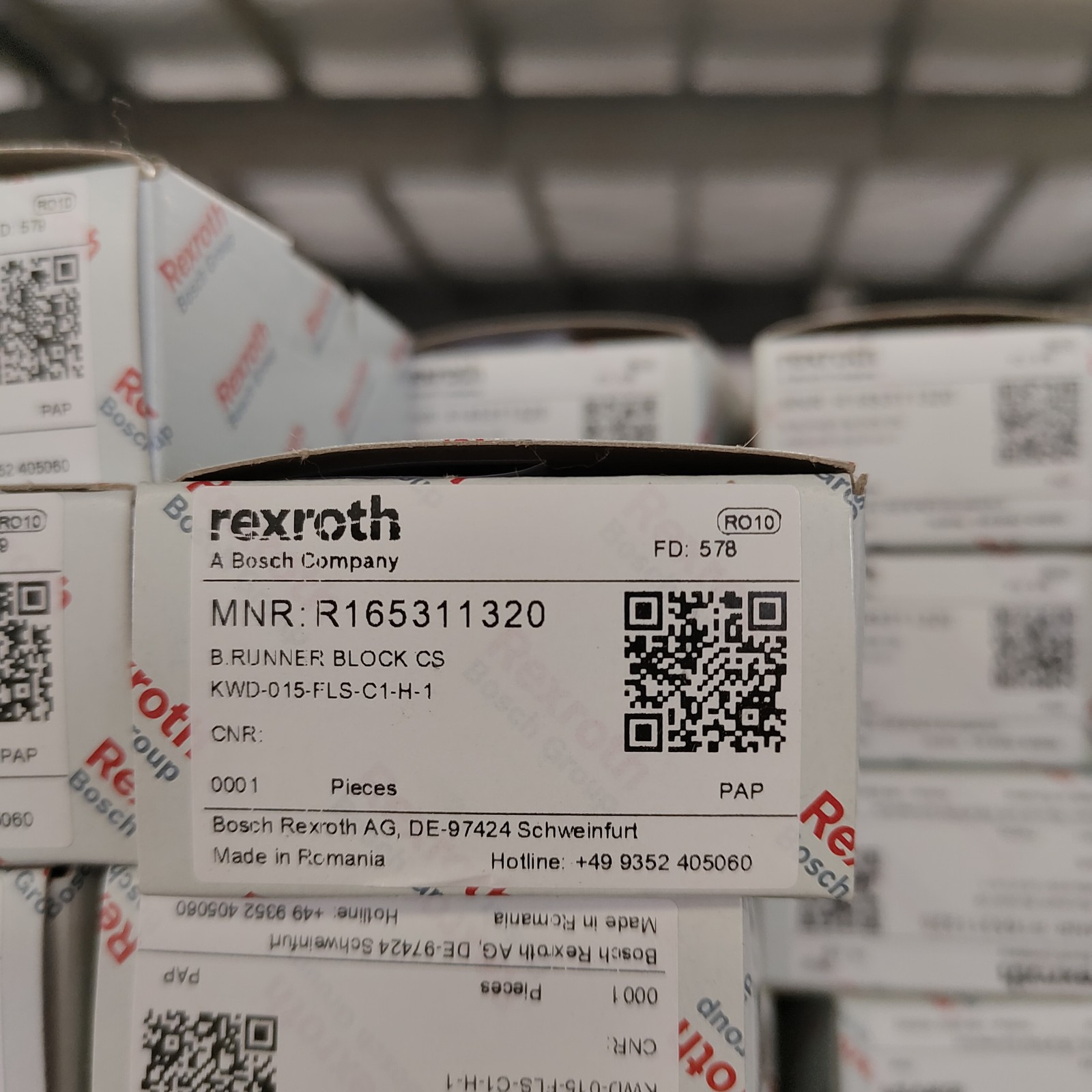 Bosch Rexroth R165311320 BSHP FLS Size 15 Ball Runner Block Linear Guide Block