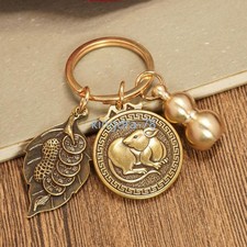 Exquisitely Chinese Twelve Zodiac Pendant Brass Gourd Car Keychain Pendant