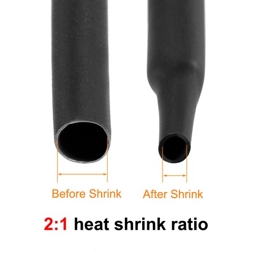 Schrumpfschlauch 2:1 Rate 10 mm Durchmesser 17 mm flache Breite 10 Fuß schwarz - Bild 5 von 6