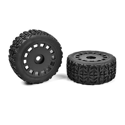 Corally Off-Road 1/8 Truggy Ti, Res Tracer auf schwarze Felgen geklebt