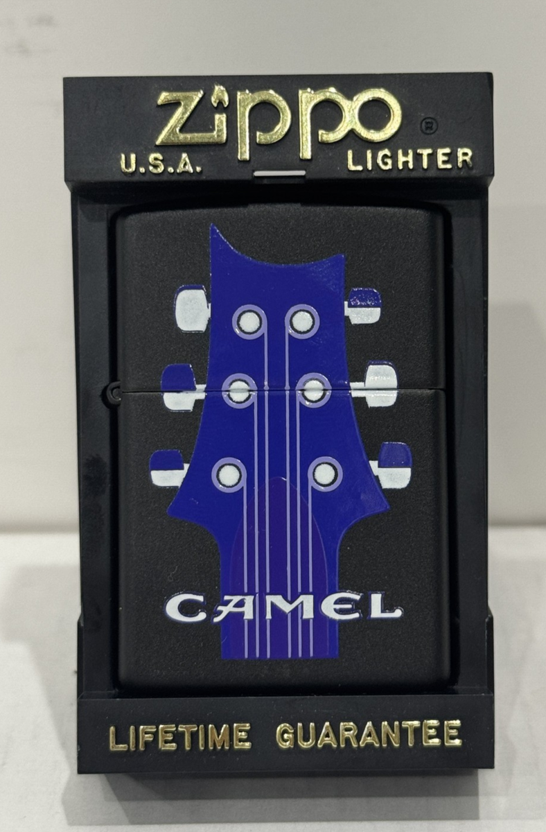 1996 Zippo CAMEL 6 String Purple Guitar Neck Vintage Zippo Camel