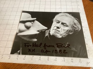 original Puppet/ Marionette paper: BIL BAIRD Photo SIGNED for Hal 1982