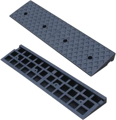 YBAYMY 2" Rise Rubber Kerb Ramps, 100 x 25 x 5cm Heavy Duty Threshold Ramp, Wheelchair