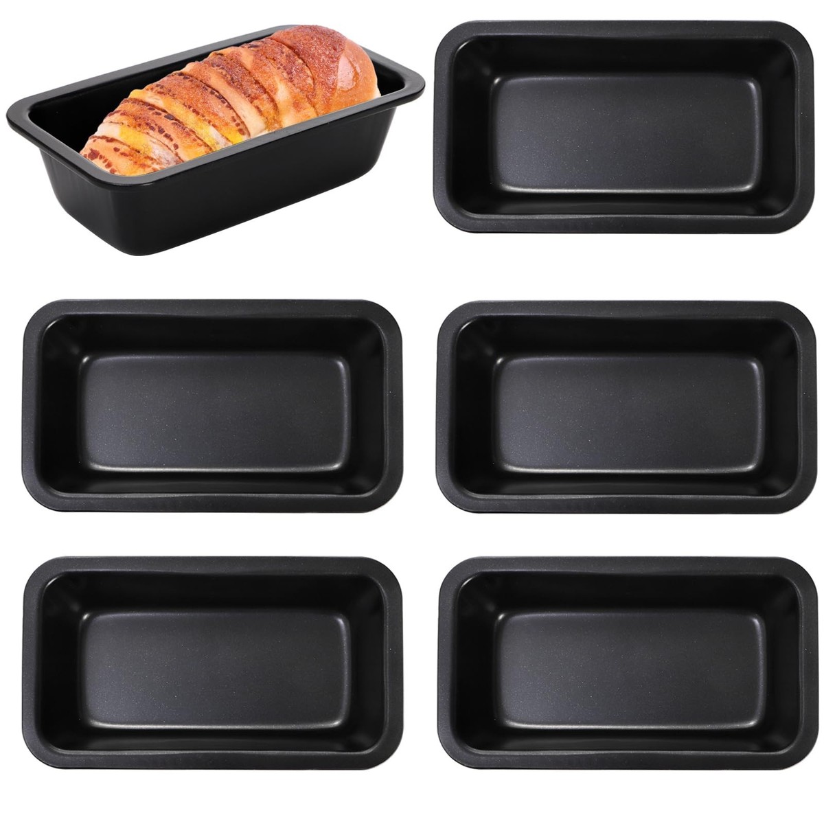 Pcs Nonstick Carbon Steel Baking Bread Pan Mini Loaf Pans Small