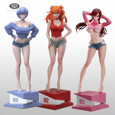 Evangelion 12'' Rei Ayanami Asuka Langley Mari Makinami PVC Anime Figure